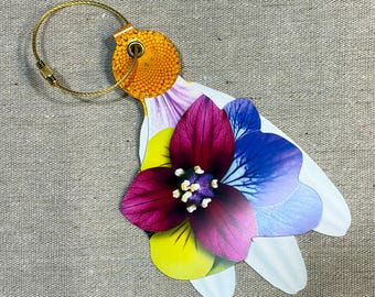 New York Wildflowers and Daisy Luggage Tag