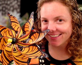 Monarch Pinwheel Spinner Whirligig Windmill