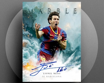 Tarjeta de fútbol de RP con autógrafo digital de Messi de Marble 2025
