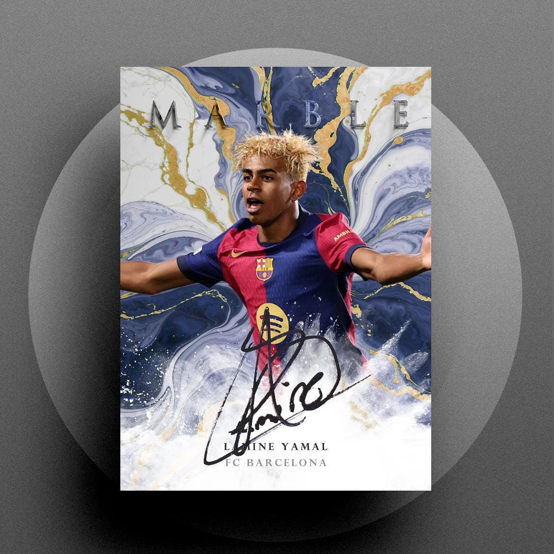 Marble 2025 Lamine Yamal Barcelona Digital Autograph RP Soccer