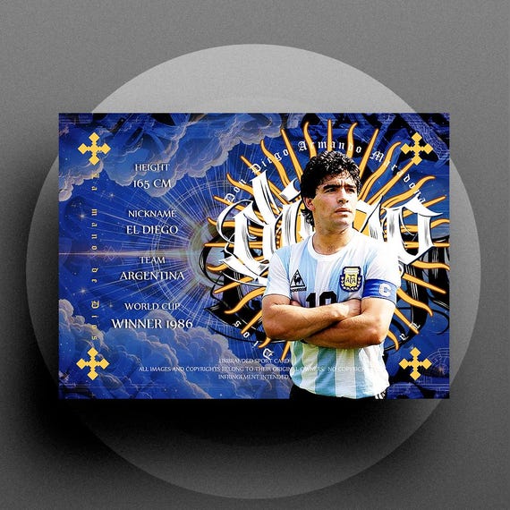 One 2026 Diego Maradona Argentina Digital Autograph RP Soccer