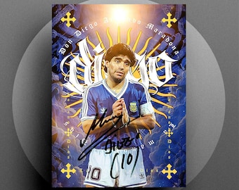 One 2026 Diego Maradona Argentina Digital Autograph RP Soccer Football Card