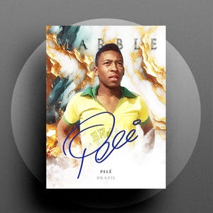 Marble 2025 Pele Brazil Digital Autograph RP Soccer Football Card