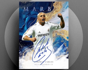 Marble 2025 Roberto Carlos Real Madrid CF Digital Autograph RP Soccer Football Card