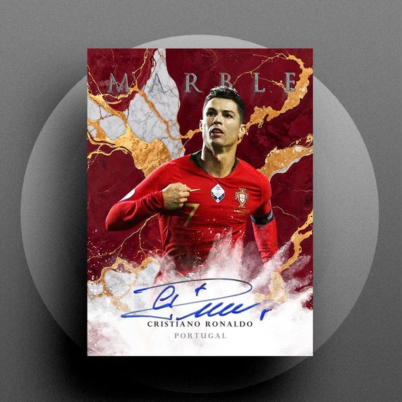 Marble 2025 Ronaldo Portugal Digital Autograph RP Soccer Football Card