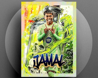 Comic Kick 2026 Lamine Yamal Barcelona RP Tarjeta de Fútbol