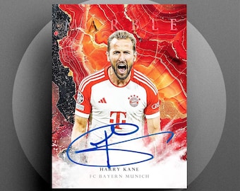 Tarjeta de fútbol de RP con autógrafo digital de Harry Kane de Marble 2025