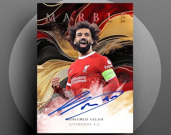 Marble 2025 Mohamed Salah Liverpool FC Digital Autograph RP Soccer Football Card