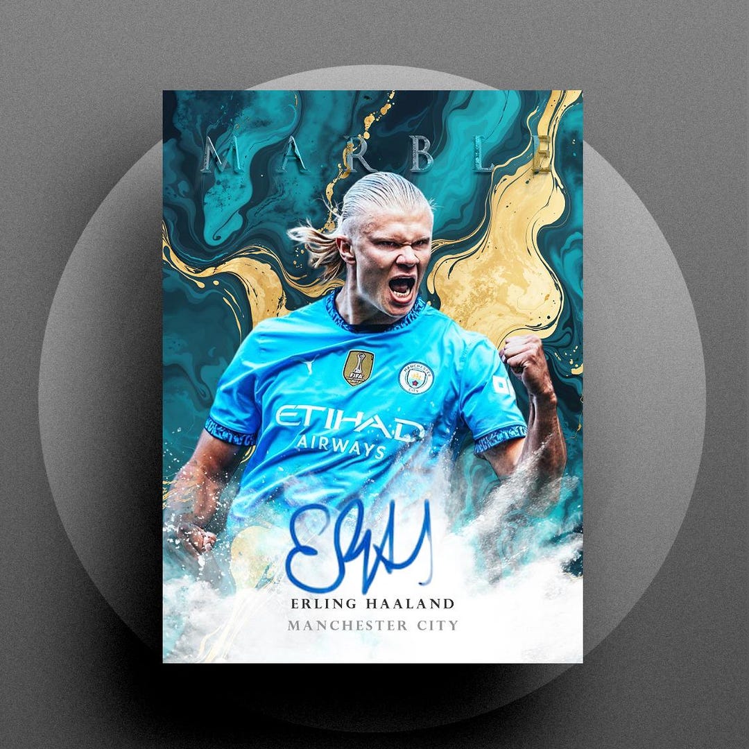 Marble 2025 Erling Haaland Manchester City Digital Autograph RP