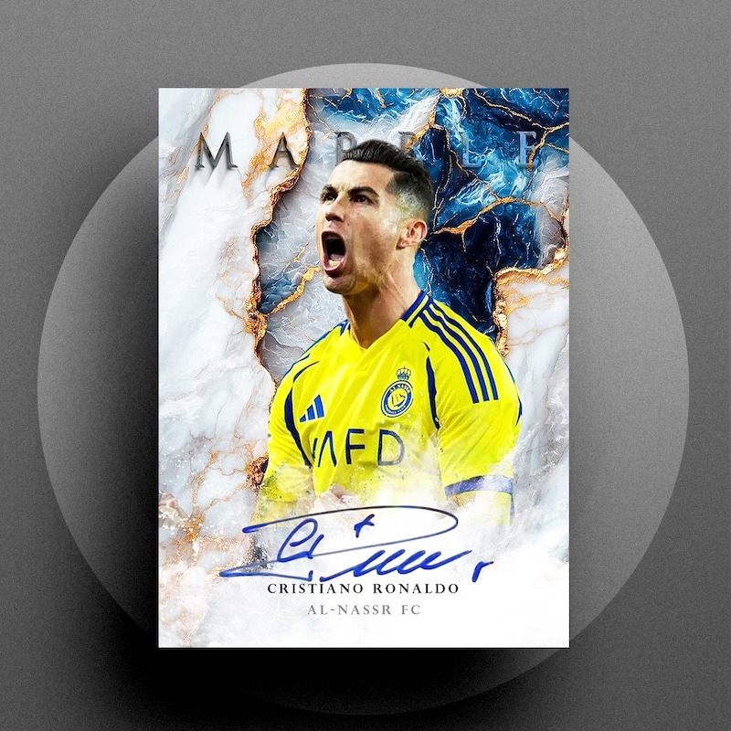 Cristiano ronaldo autographed card - Etsy Polska