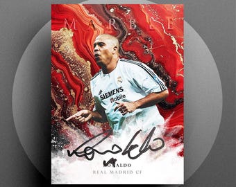 Marble 2025 Ronaldo Nazario Real Madrid CF Digital Autograph RP Soccer Football Card