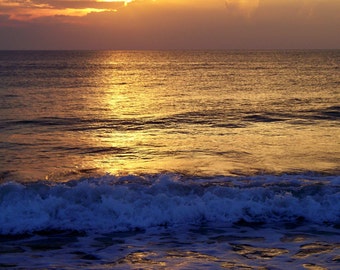 Surf at Sunrise, Amelia Island, Florida--8 x 10 fine art photo, signed