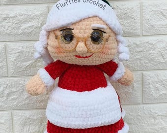 Patrón de crochet amigurumi de la Señora Claus - SOLO ARCHIVO PDF