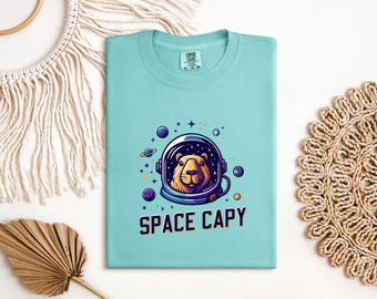 Space Capy Shirt, Astronaut Capybara, Funny Capybara Tee, Capybara Lover Gift, Comfort Colors Tee