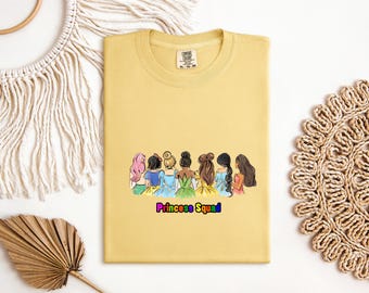 Princess Squad Tee, Disney Girls Trip, Disney Princess Shirt, Magic Kingdom Tee, Disneyland Vacation