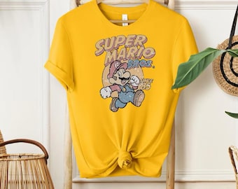 Super Mario Bros Since 85 Tee, Vintage Distressed Mario Shirt, Retro Nintendo Tshirt, Faded Mario Tee