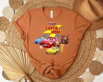 Happy Mother's Day Disney Cars T-Shirt, Lightning McQueen heart Shirt, Tow Mater Sally Squad Tee, Mother's Day Racing Gift