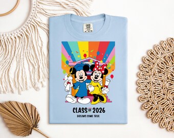 Mickey Minnie Grad, Class of 2026 Tee, Disney Graduation, Senior 2026 Gift, Preschool Grad, Kindergarten Shirt, Disney Trip Shirt