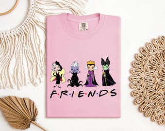 Disney Villains Shirt, Villains Friends Tee, Cruella Ursula Maleficent, Retro Disney Apparel, Evil Queen Gift