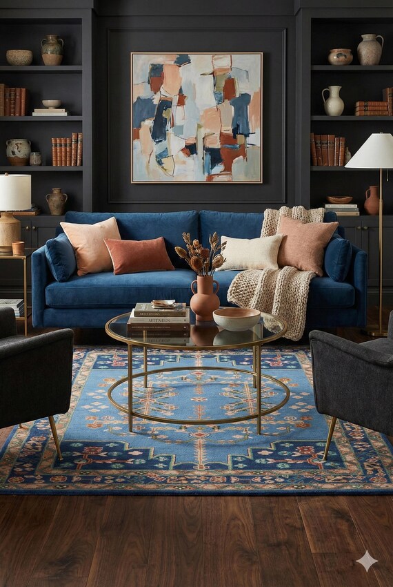 Anthropologie Exclusive HandTufted Wool Rug | Unique Handmade Soft Pile Wool Rug | Made to order rug | HandTufted Persian Inspired Design