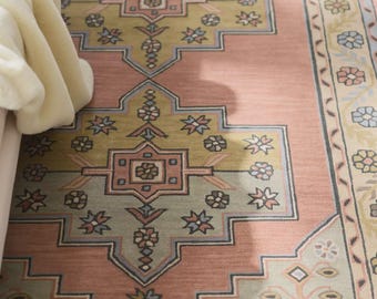 Piper Hand-Tufted Persian-Inspired Wool Beautiful Area Rug | Handmade Soft Underfoot Rug | Made To Order Tufted Persian-Inspired Design Rug