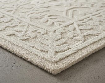 Alfombra de pasillo de lana premium Anthropologie de inspiración persa, hecha a mano y de lujo. Ideal para sala de estar, dormitorio y comedor. Suave y acogedora.