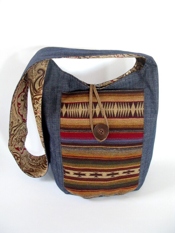 Items similar to Hobo Bag, Bohemian Shoulder Sling: South Western ...
