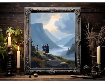 Schottland druckbare Kunst | Schottisches Hochland Digitaler Download | Schottland Landschaft Druck | Keltische Dekoration