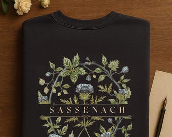 Outlander Sweatshirt | Sassenach Crewneck, Outlander Inspired | hand-painted flowers