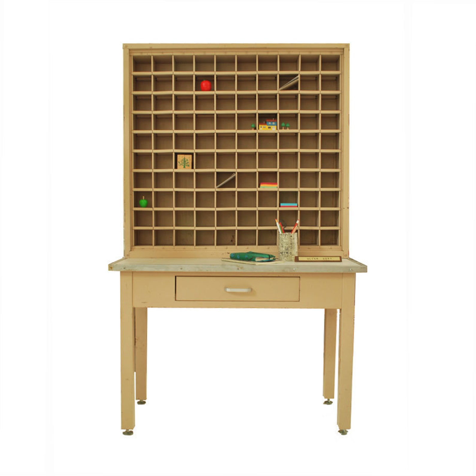 Industrial Desk / Mail Sorting Table / Metal Desk / Military Etsy