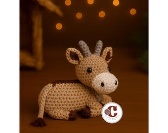 Pattern - The Nativity Scene Ox - crochet (French)