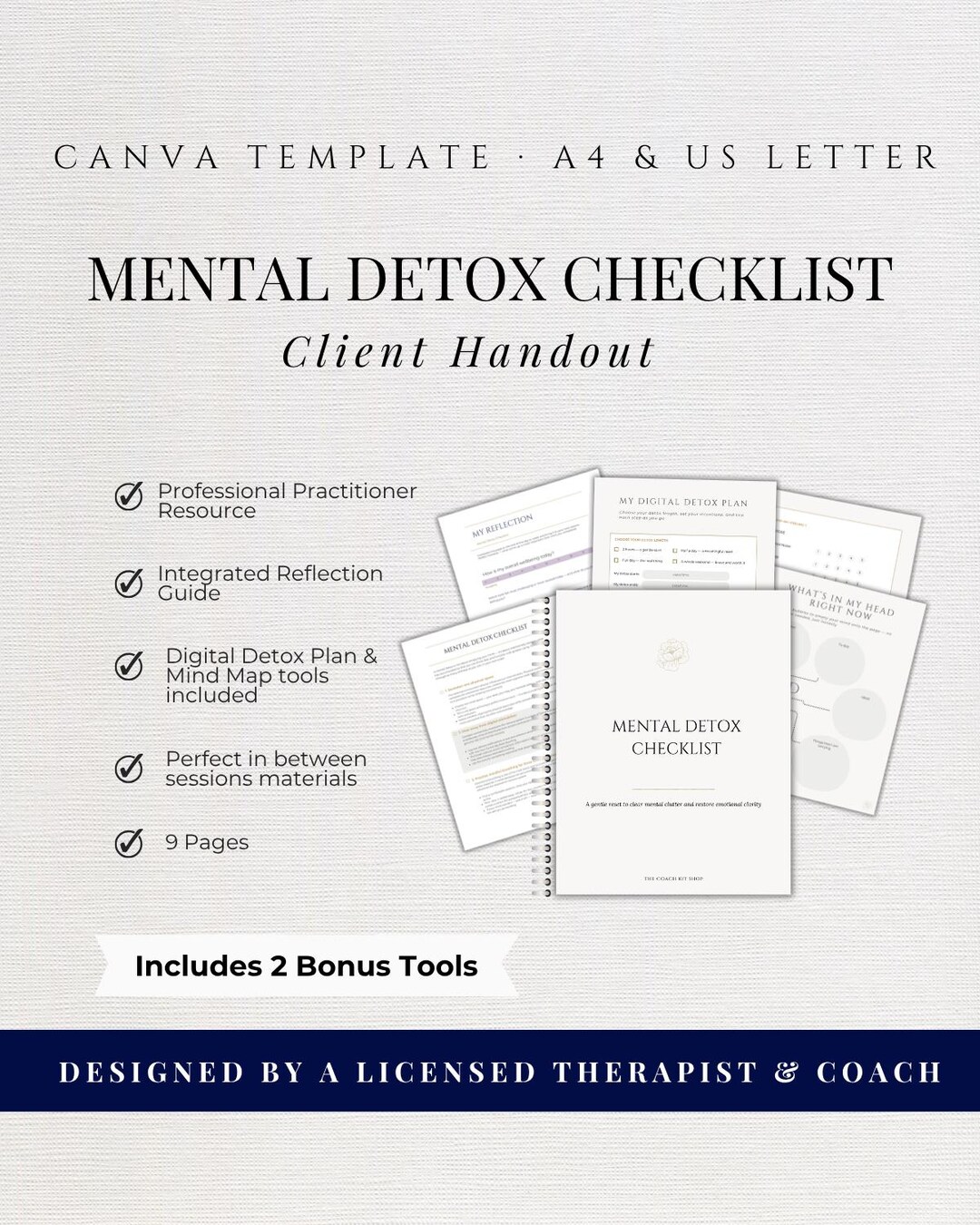 Mental Detox Checklist for Coaches | Digital Detox Planner ...