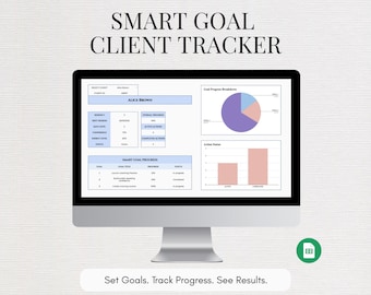 SMART Goal Tracker for Coaches | Life Coach Client Goal Planner | Google Sheets Template | Coaching Progress Tracker | Editable Spreadsheet