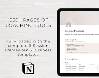 Notion Template for Coaches | Coaching Business Dashboard, Client Tracker & 6-Session Framework | Instant Download