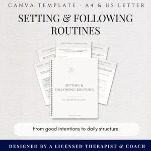Agenda per la routine quotidiana / Scheda di monitoraggio delle abitudini / Strumento di coaching per la routine mattutina / Quaderno di esercizi per le funzioni esecutive in caso di ADHD / Materiale didattico per la terapia