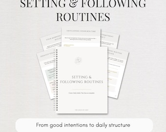 Daily Routine Planner | Habit Tracker Worksheet | Morning Routine Coaching Tool | ADHD Executive Function Workbook | Therapy Handout