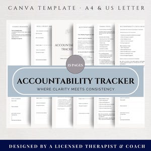 Accountability Tracker Coaching Client Progress Journal Life Coach Template Goal Setting Reflection Planner Coaching Bundle Add On