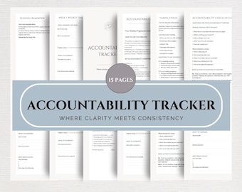 Strumento di monitoraggio della responsabilità, diario dei progressi del cliente di coaching, modello per life coach, pianificazione della riflessione sugli obiettivi, pacchetto aggiuntivo di coaching.