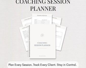 Coaching Session Planner, Complete Client Management Template for Coaches, Editable Canva, Session Prep, Progress Tracking, A4 & US Letter
