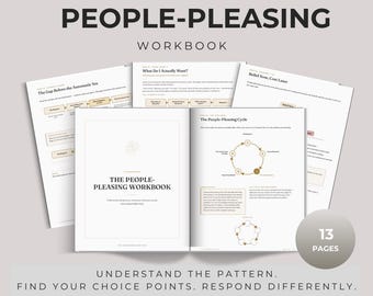 People Pleasing Worksheets | People Pleaser Workbook for Setting Boundaries, Assertiveness & Self Worth