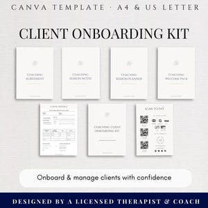 Onboarding-kit för coachingklienter · Business-paket för livscoacher · Professionella formulär för nya coacher Redigerbara välkomstpaket och avtalsmallar