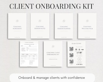 Coaching Client Onboarding Kit · Life Coach Business Bundle · Professional forms for new coaches Editable Welcome Pack & Agreement Templates