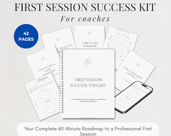 First Session Life Coaching Success Kit, New Client Onboarding Bundle, Wheel of Life, SMART Goals, Intake Agenda, Canva Template PDF Tool