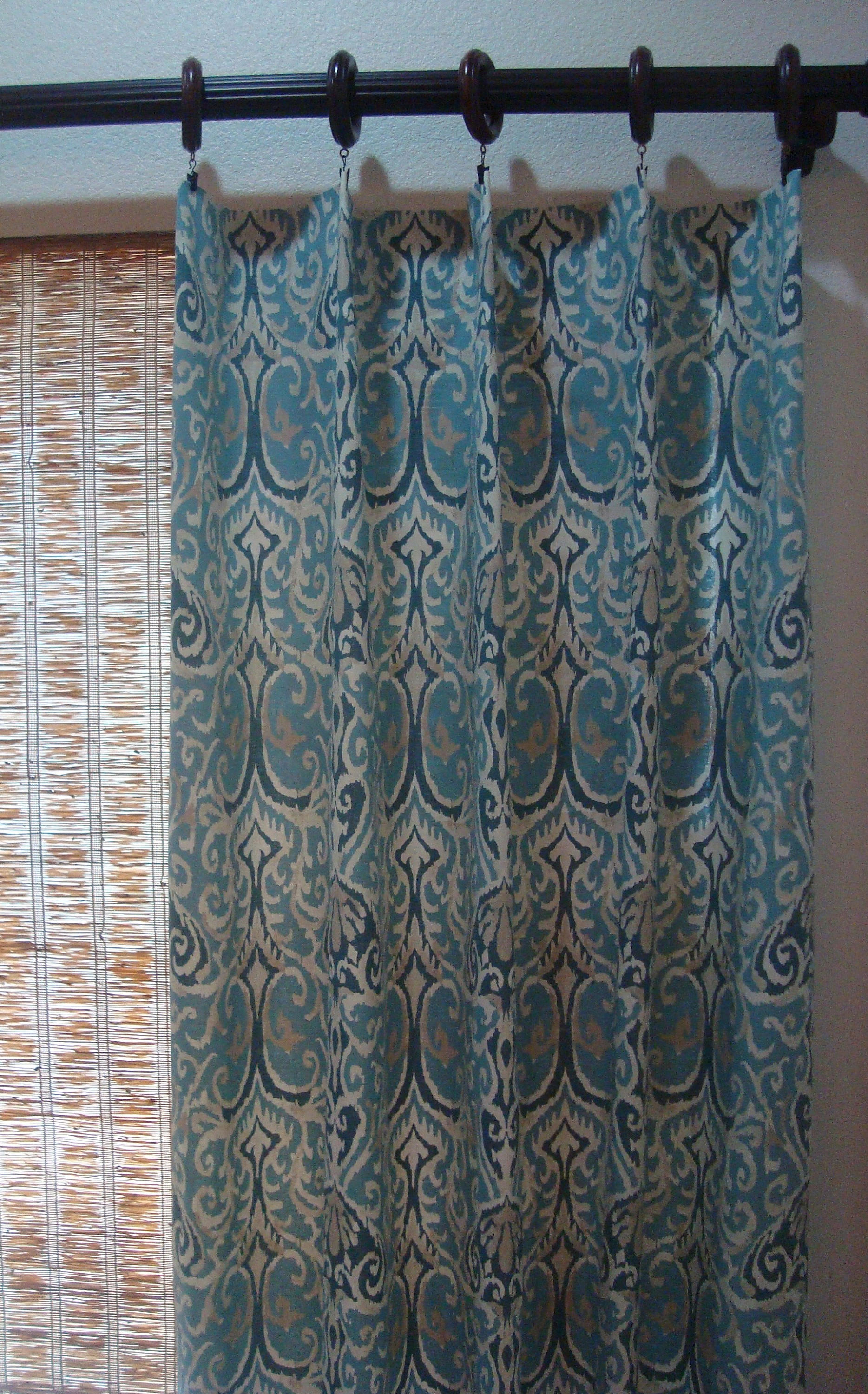 Blue Ikat Curtains Ikat Curtain Panels Blue Ikat Curtains Etsy