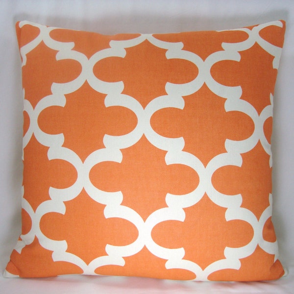 Orange Pillow Morrocan Pillow Modern Pillow Decorative Pillow Accent Pillow Orange Pillow Cover 18x18