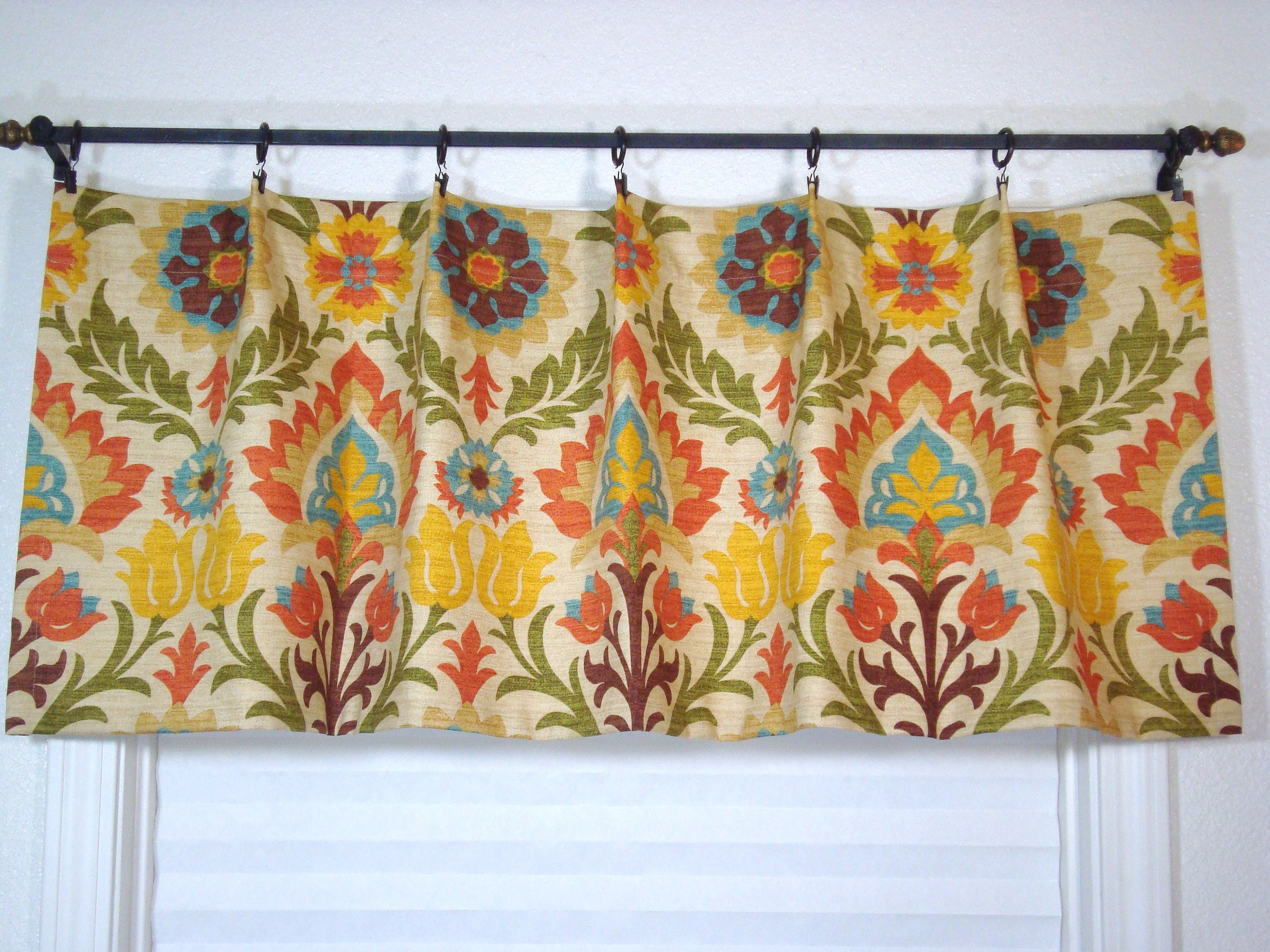 Waverly Curtain Valances Waverly Santa Maria Kitchen Curtains Etsy