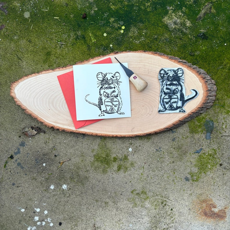 Rat Thank You Blank Folded Card - Etsy