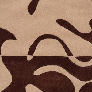 Modern Abstract Organic Rug, Handmade Tufted Brown & Beige Area Rug ...