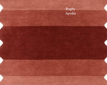 Gradient Ombre Rug | Wavy Edge Blush Terracotta Carpet | Modern Hand-Tufted Area Rug | Soft Pink Brown Aesthetic Designer Floor Rug
