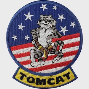 F-14 Tomcat Fighter Jet Patch: US Navy Aircraft Embroidered Badge